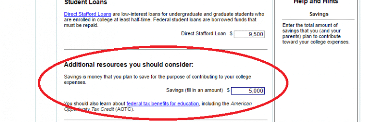 estimate college expenses